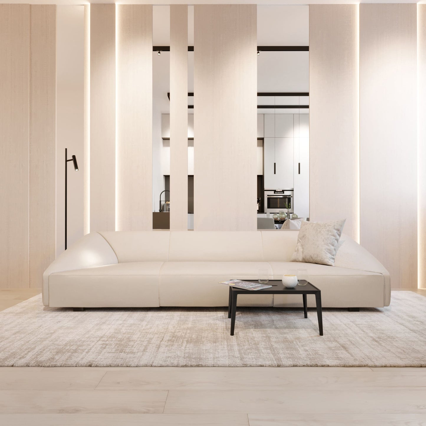 Adam Sofa Suede 100"