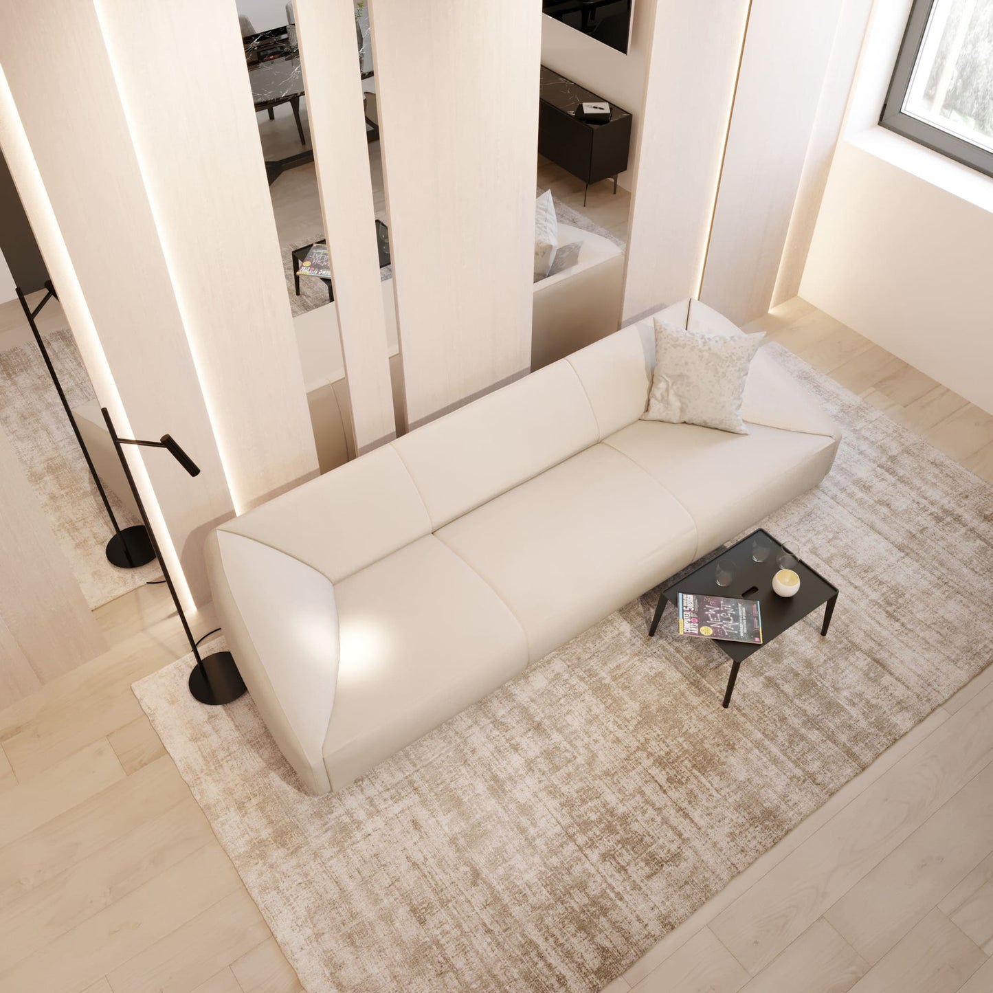 Adam Sofa Suede 100"