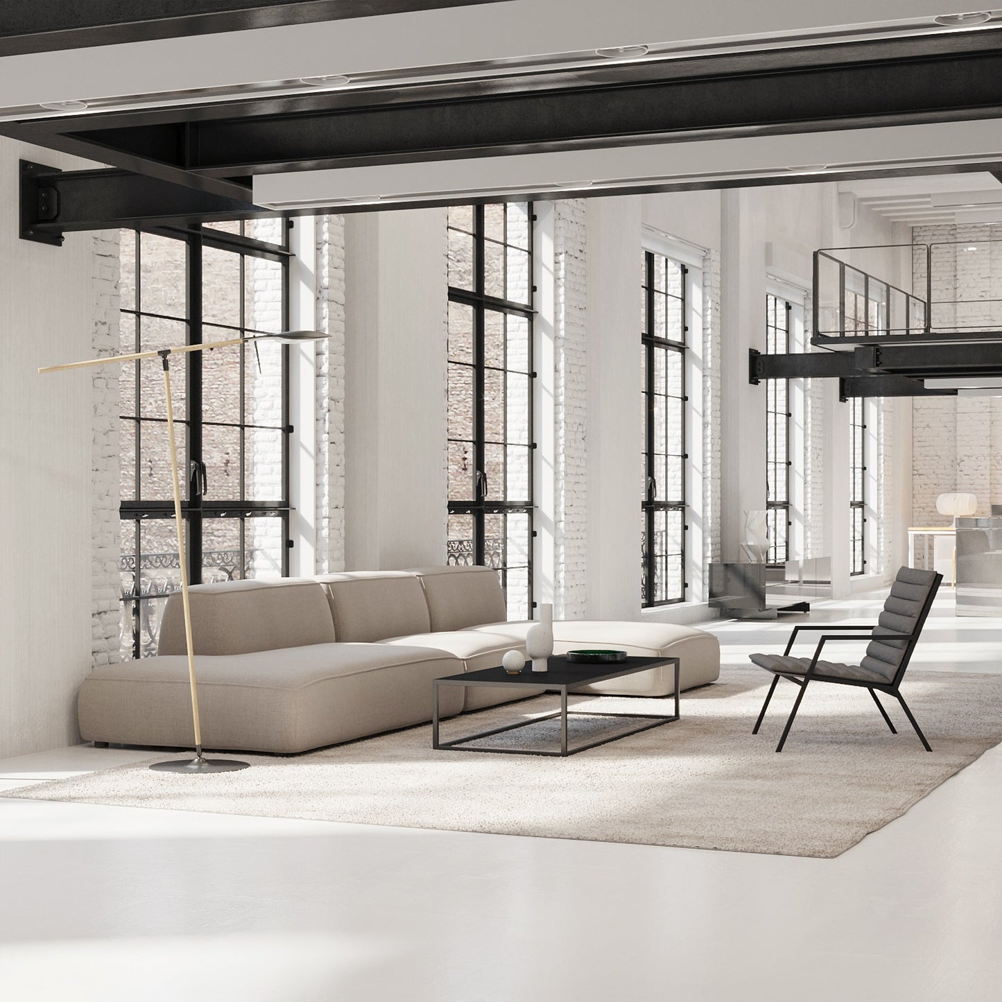 Marcel Sofa Suede 126" Sectional, Left
