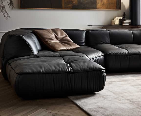Duna Sofa, Genuine Leather 138"