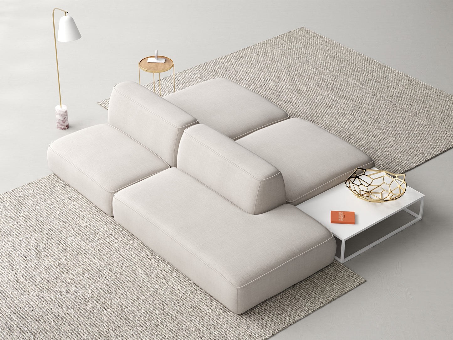 Marcel Sofa 94.5", 4 Modules, Right